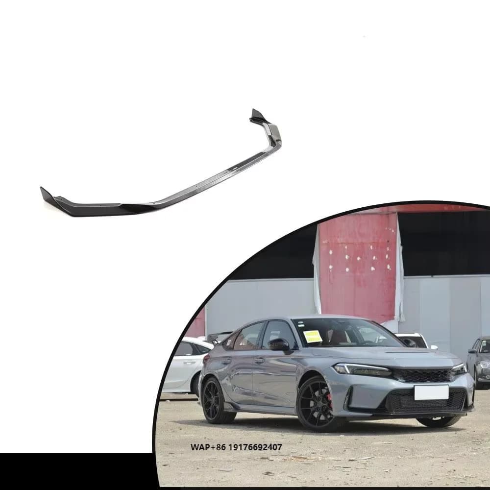 Real Carbon Front Bumper Lip Chin Spoiler forHonda Civic Type R Hatchback 2023+