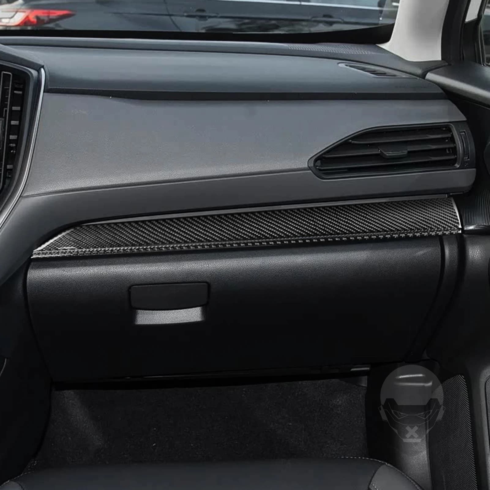 For Subaru Crosstrek Impreza 2024-2026 Carbon Fiber Car Interior Trim Strips Decorative Stickers Driver Passenger Side Panel