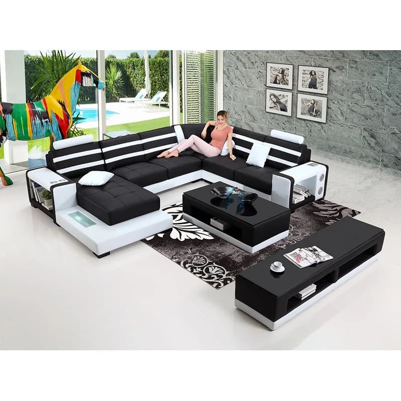 Modern Design L Shape Sectional Sofa Seat Living Room Combination Sofa Chaise Lounge Couch Canape Modular Sofa