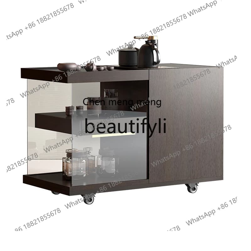 Q178 Living room removable sofa side several tea table kettle integrated tea table household trolley