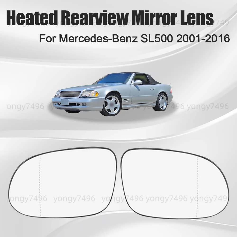 Replace Car Wide Angle Heated Rearview Mirror Lens For Mercedes-Benz SL500 2001-2016 Cars Accessories Mirrored Glass