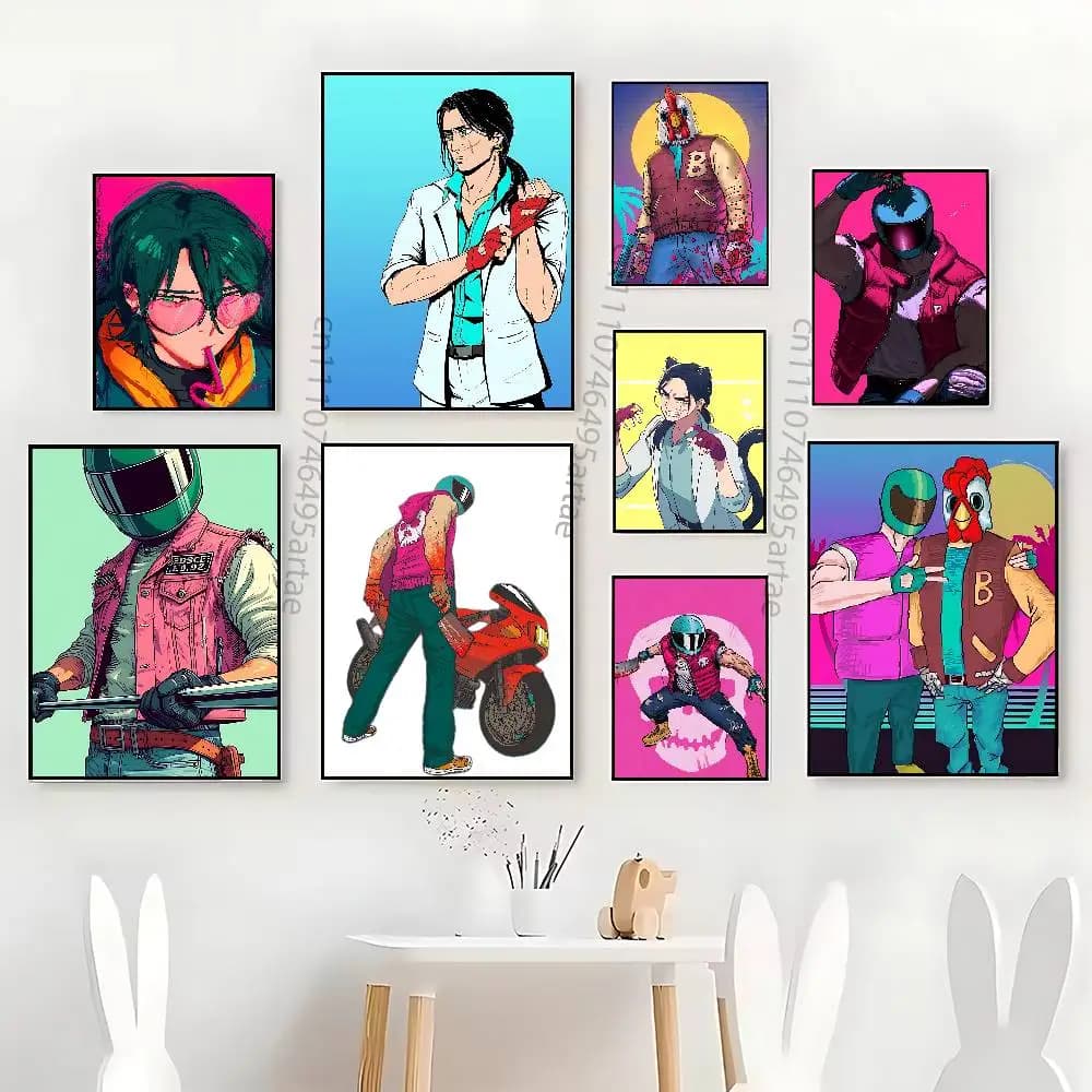 The Son Jacket Biker Hotline Miami  Poster HD home decor sticky wall waterproof home living room bar aesthetic decor