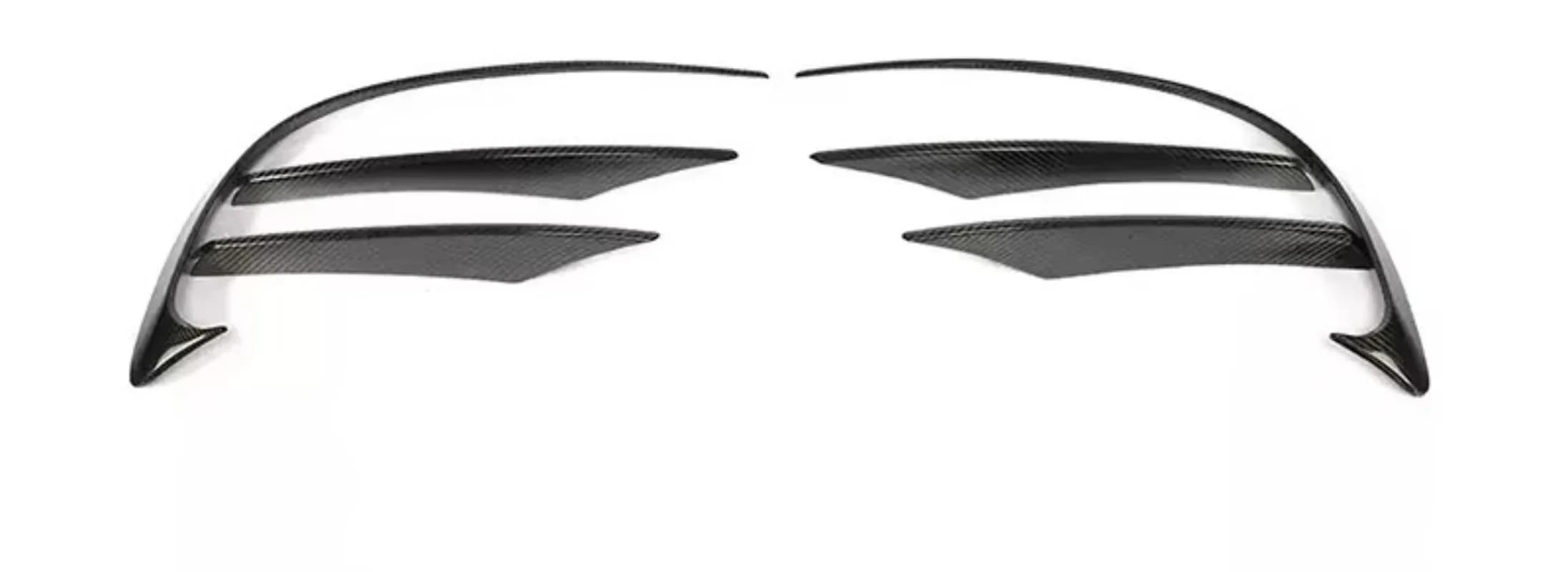 New Carbon Fiber B Style Front Bumper Fins for Mercedes-Benz CLS W257 CLS53 Includes Duck Wing Wind Blade Surround Trim
