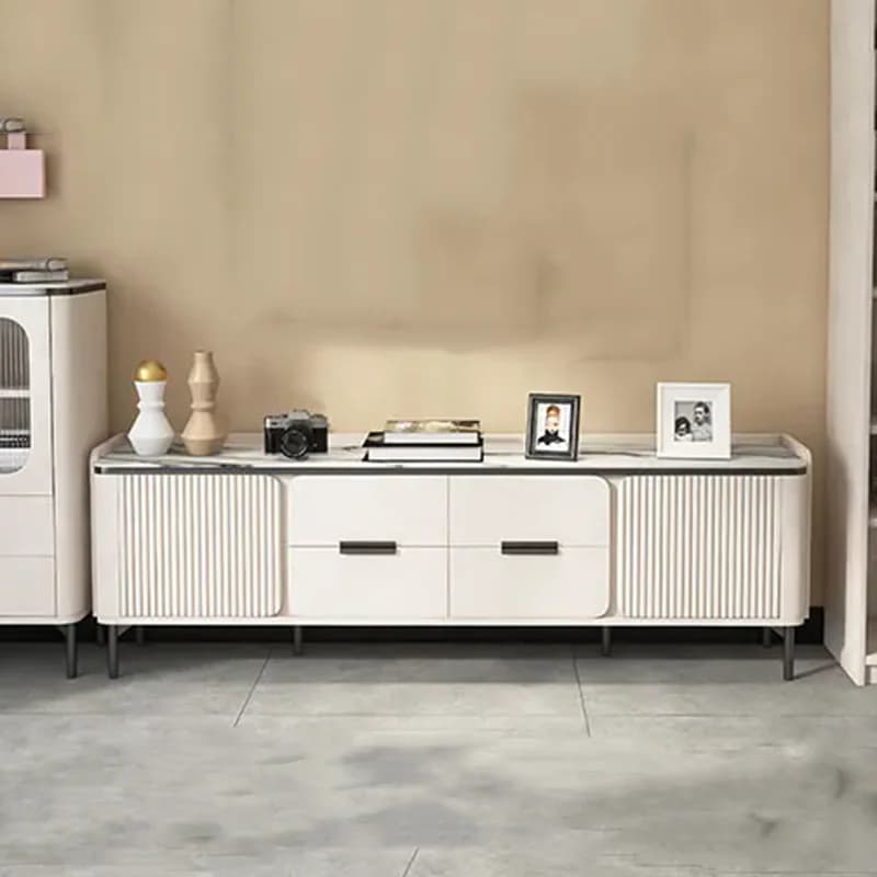 White Luxury Tv Stand Drawers Solid Wood Gold Universal Storage Organizer Tv Stand Designer Muebles Para Tv Trendy Furniture