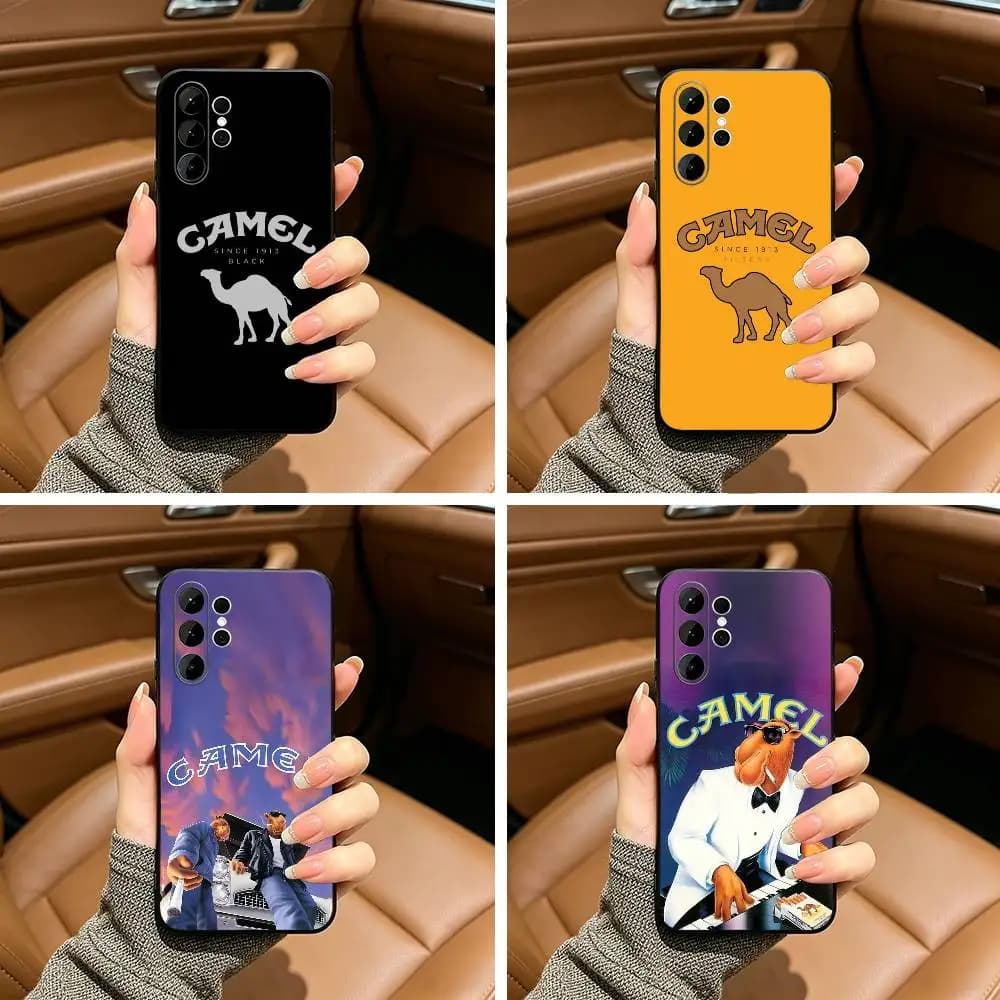 Cigarette-Brand J-Joe C-Camel  Black Soft Silicone Phone Case for Samsung Ultra S25, S24, S21, S22, S23, S30, Plus, FE, Lite