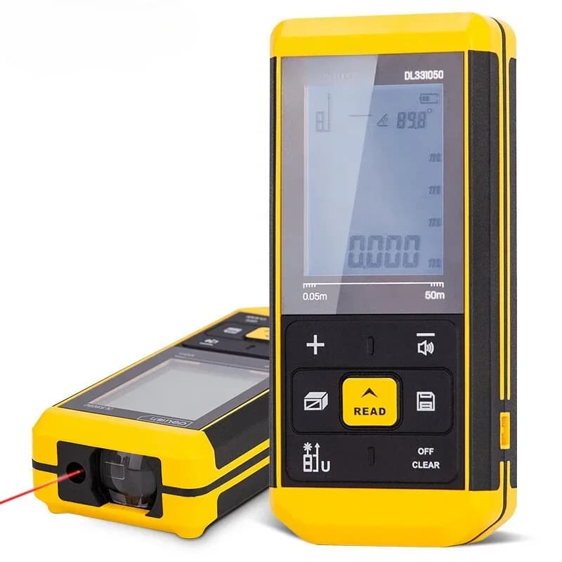 Handheld laser rangefinder lithium battery 50 meters infrared electronic ruler measuring room instrument volume