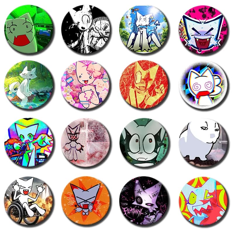 Hip Hop Music Femtanyl Token Coin Badges Funny Exquisite Round Brooch Cute Cartoon Lapel Pins Jewelry Accessories Souvenir Gifts