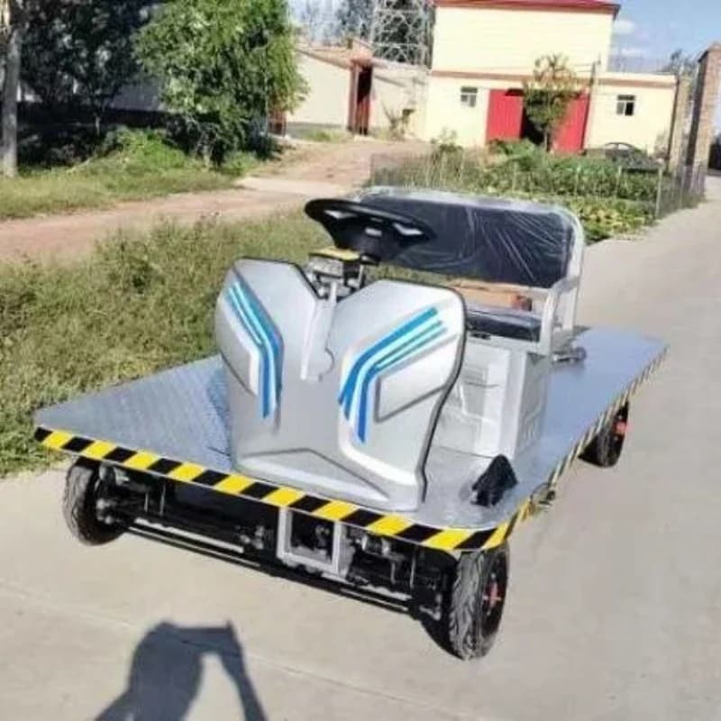 (4 meters long electric flatbed truck transporter warehouse greenhouse snack transportation site orchard stall electricity