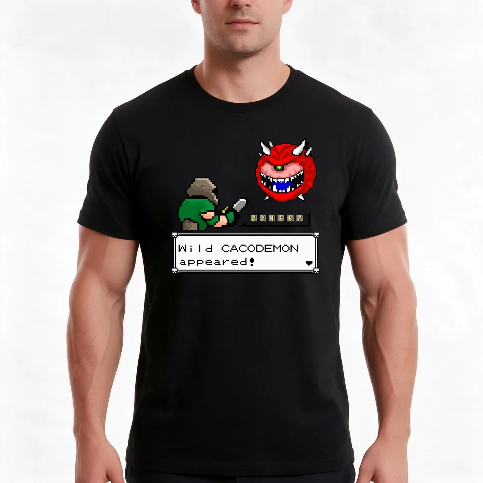 Wild Cacodemon Color T-Shirt, Summer Casual Cotton Tee, Oversized Streetwear Tops, Vintage Graphic Print, Loose Fit Short Sleeve