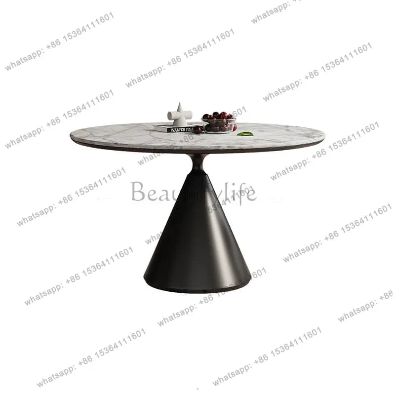 French round baoge marble dining table household small apartment
