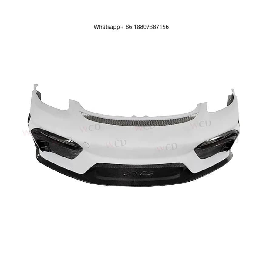 New Condition Carbon Fiber GT-4RS Style Front Bumper Lip Body Kit for 2016+ forPorsche 718 Cayman