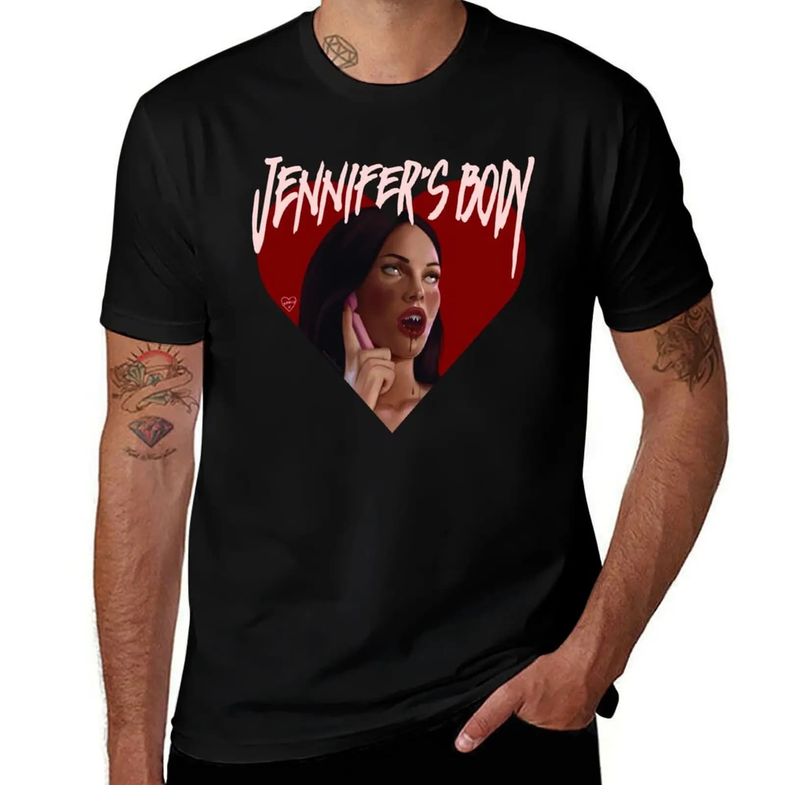 Jennifer sBody Heart Jennifer Check ! ORIGINAL T-Shirt Plus Size Basic Short Sleeve Top T-Shirt