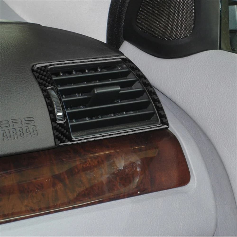 Carbon Fiber Interior Air Vent Trim Sticker for BMW 3 E46 1998-2005 Cars Decoration Sticker Air Grille Vent Replace