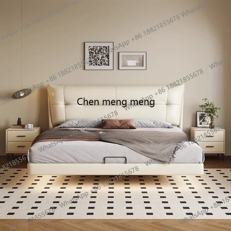 Frame Frames Bed Queen Twin Minimalist No Lamp Suspended Double Bed Home Headboard Luxury Bedroom Furniture