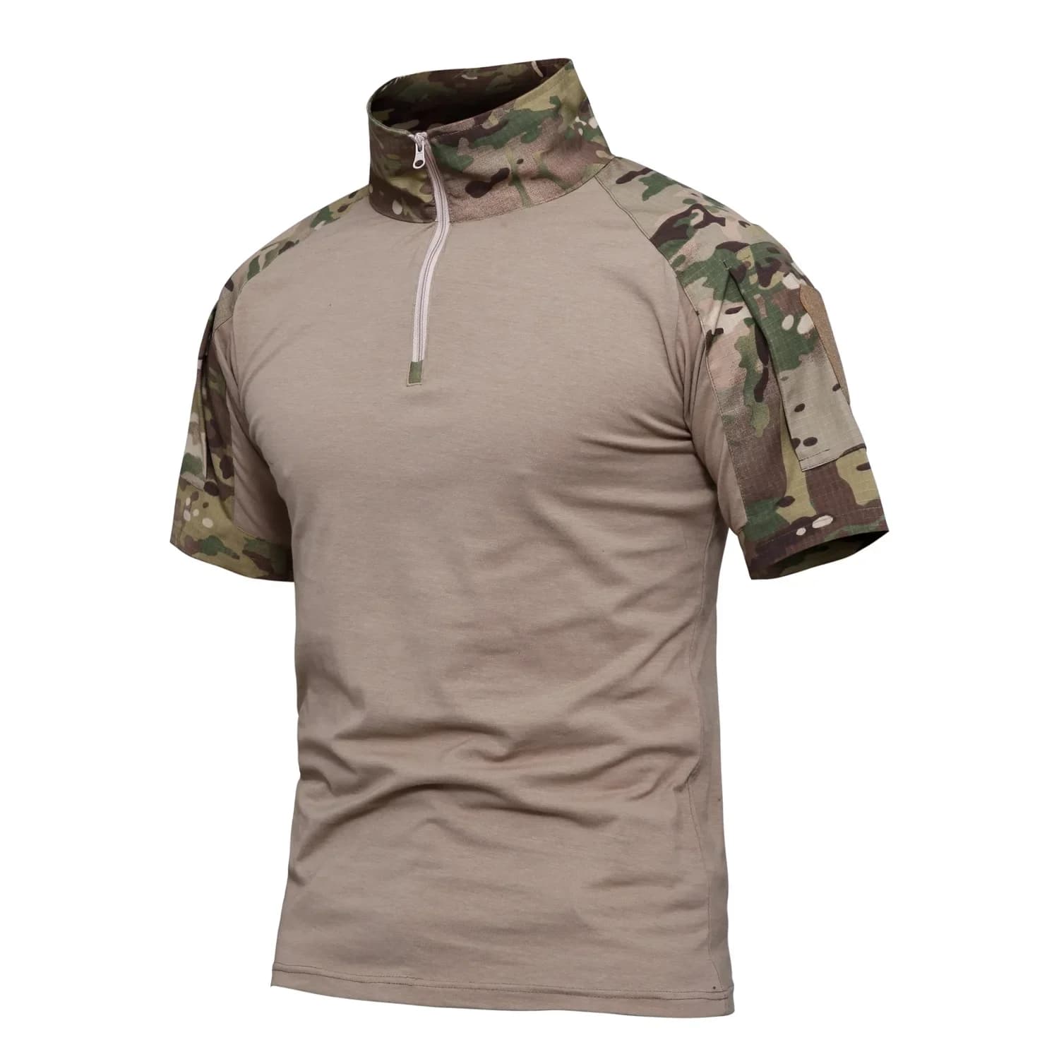 Camouflage Tactical T-Shirts Men's Summer Quick Dry Short Sleeve T-Shirts Breathable Wear-resistant Outdoor Hiking Sport Tees