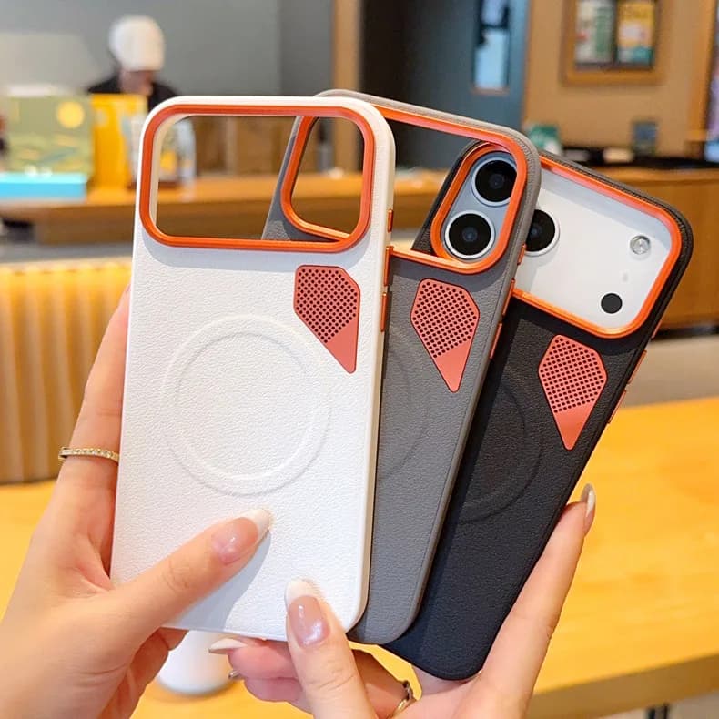 Solid Color Magnetic Phone Case for iPhone 17 Air 17 Pro Max with Support Wireless Charging