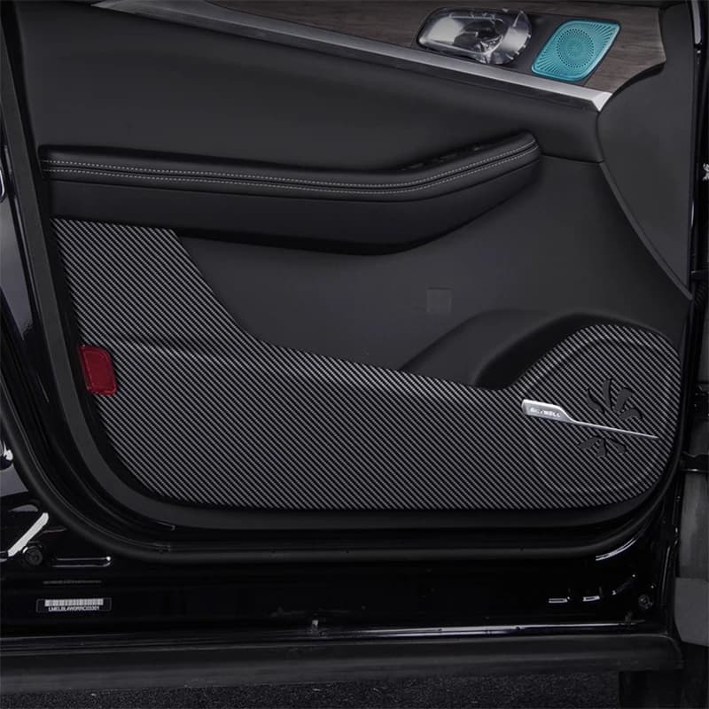 For Skywell HT-i 2023 2024 2025 PU Leather Car Door Anti Kick Pad Protection Stickers Cover Protector Trim Film Auto Accessories