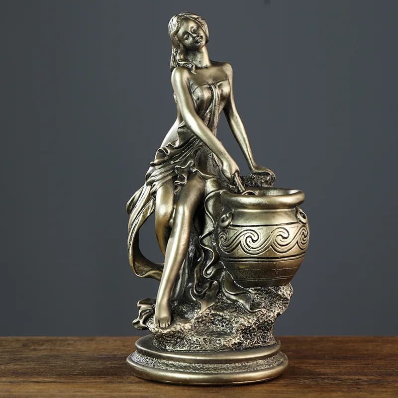 Greek Goddess Handcrafted Statue Classical Sculpture of Aphrodite or Athena Resin Art Ancient Mythology Gift for Home Decor
