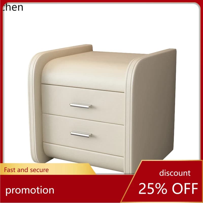 ZML Simple Modern Bedroom Leather Storage Cabinet Organizer Small Cabinet