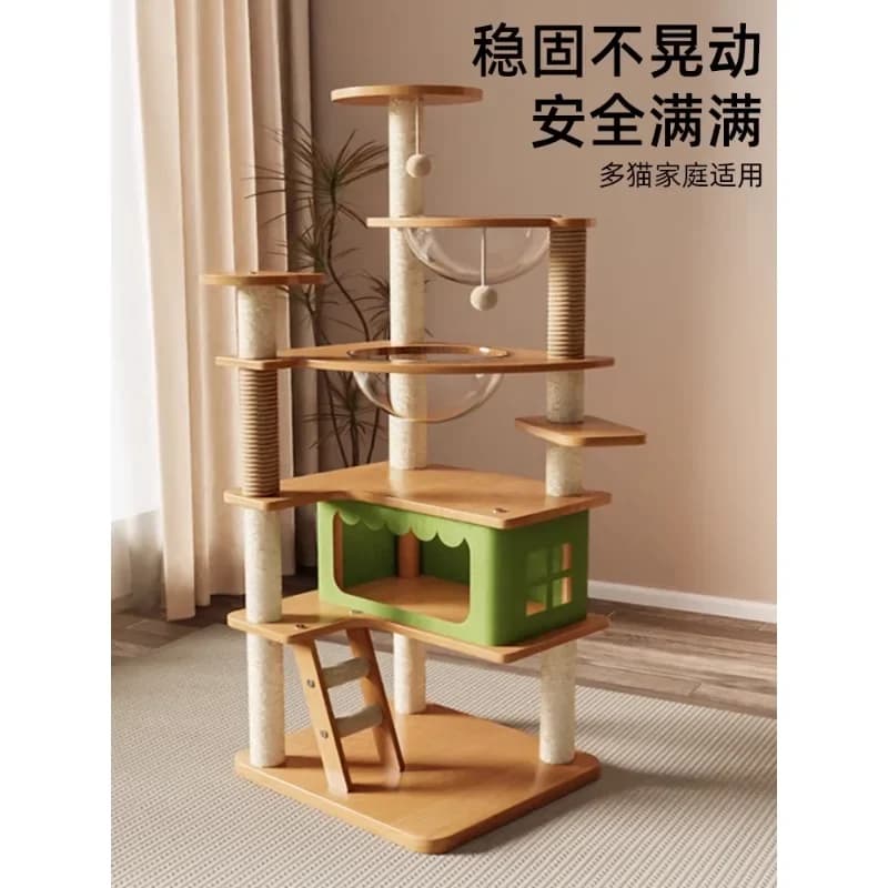 Cat climbing frame     tree integrated space capsule,