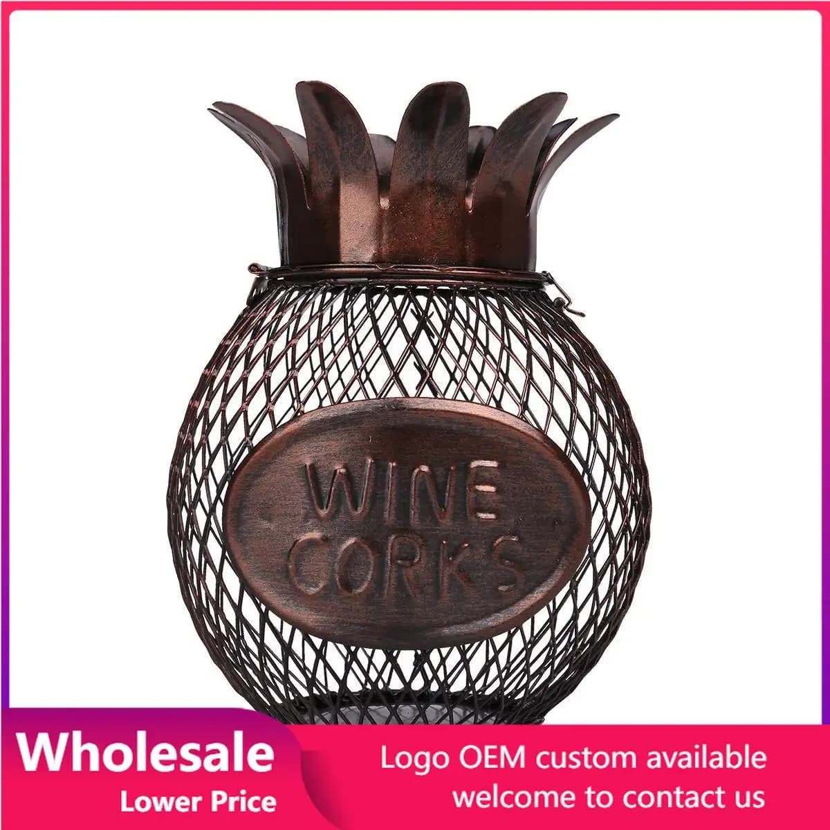 Creative Home Decoration Pineapple Mesh Bottle Cork Can Craft Creative Gift Bedside Table Decoration