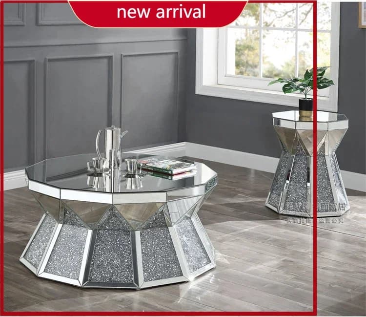 BJ Size Apartment Living Room Home Modern High-end Tea Table Round Coffee Table European Creative Tea Table