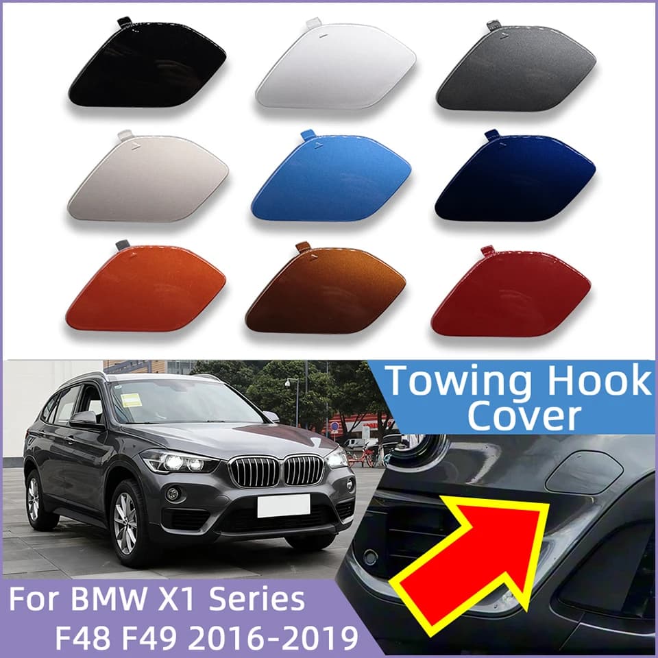 For BMW X1 F48 F49 2015 2016 2017 2018 2019 Car Front Bumper Towing Hook Cover Lid Painted Garnish Hauling Cap Housing Shell