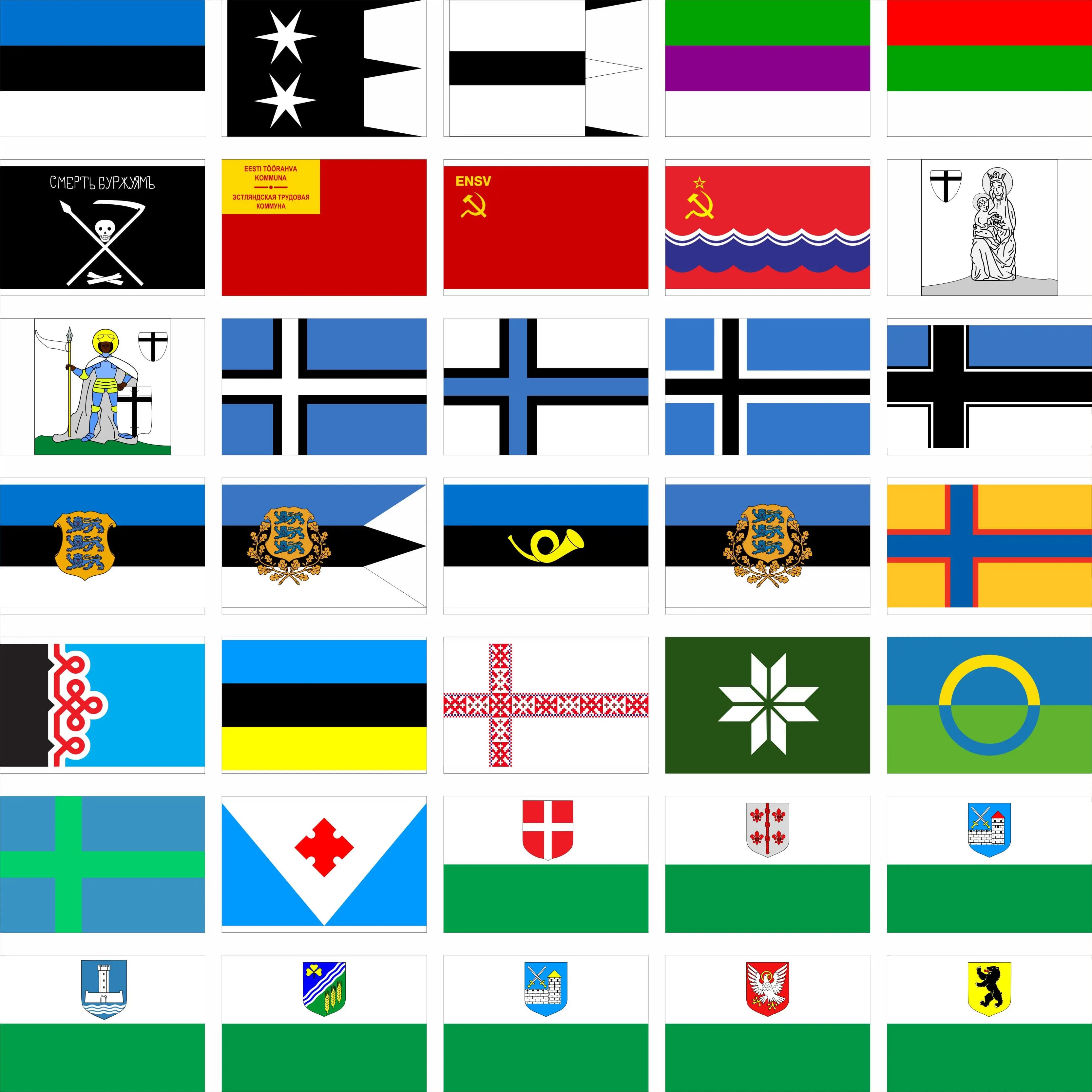 Estonia Governmental flag Counties banner 90 x 150 cm 3x5ft Double sided printing Estonia Regional and minority flags