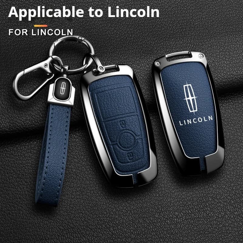 Alloy Car Key Cover Case for Lincoln Continental MKC MKZ MKX Navigator Z Nautilus Aviator Corsair 2017 2018 2019 2022 Keychain