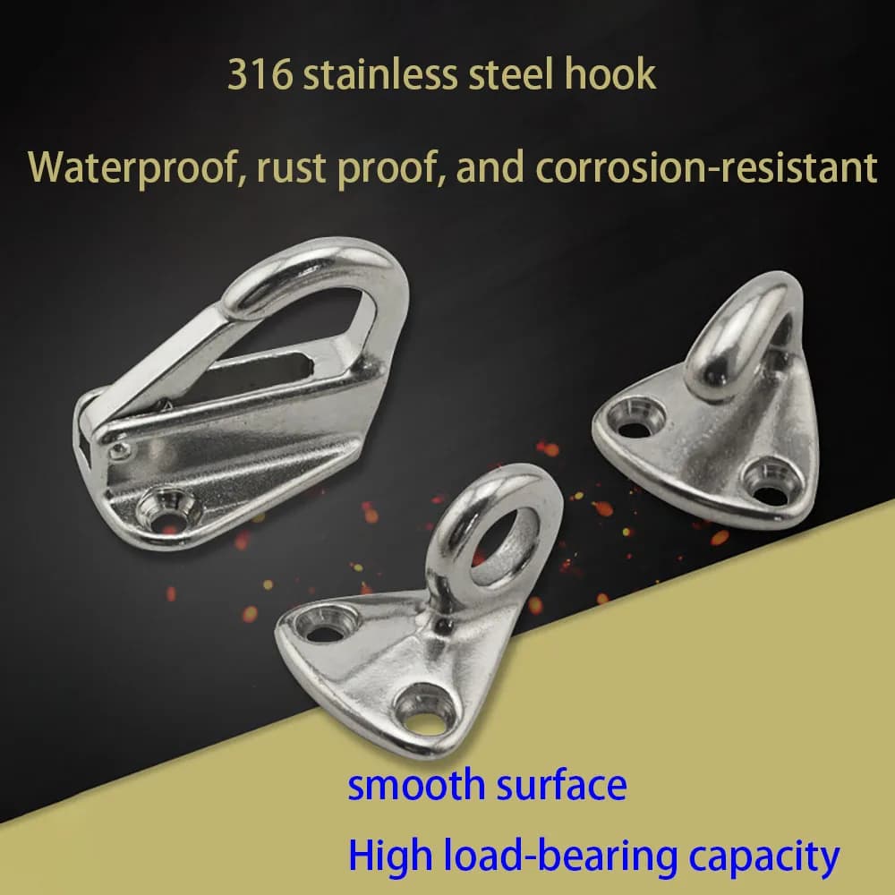 2Pcs 316Stainless Steel WallHook Bathroom Cloakroom KitchenLiving Room Cloakroom Hook Spring Hook Marine Hardware