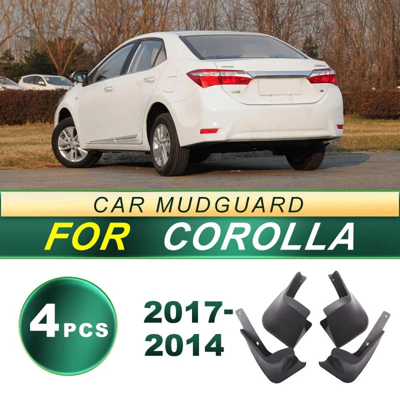 For Toyota Corolla 2014-2017 Full Set Mudguards 4PCS Front Rear Fender Liners Splash Guards Easy Installation Precise Fit