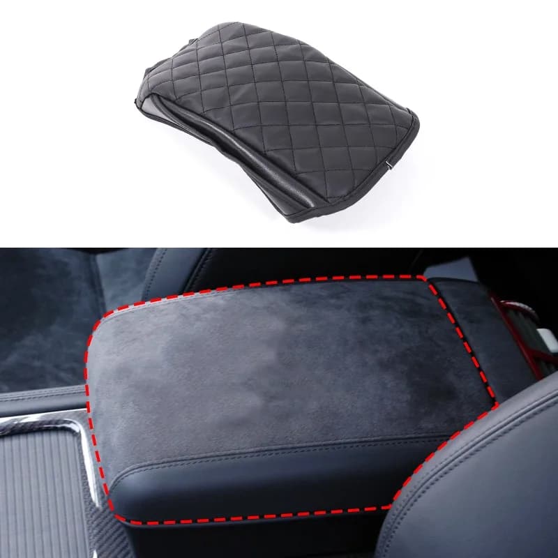 Leather Center Console Armrest Cover for 2008 Porsche Cayenne Auto Interior  Accessories