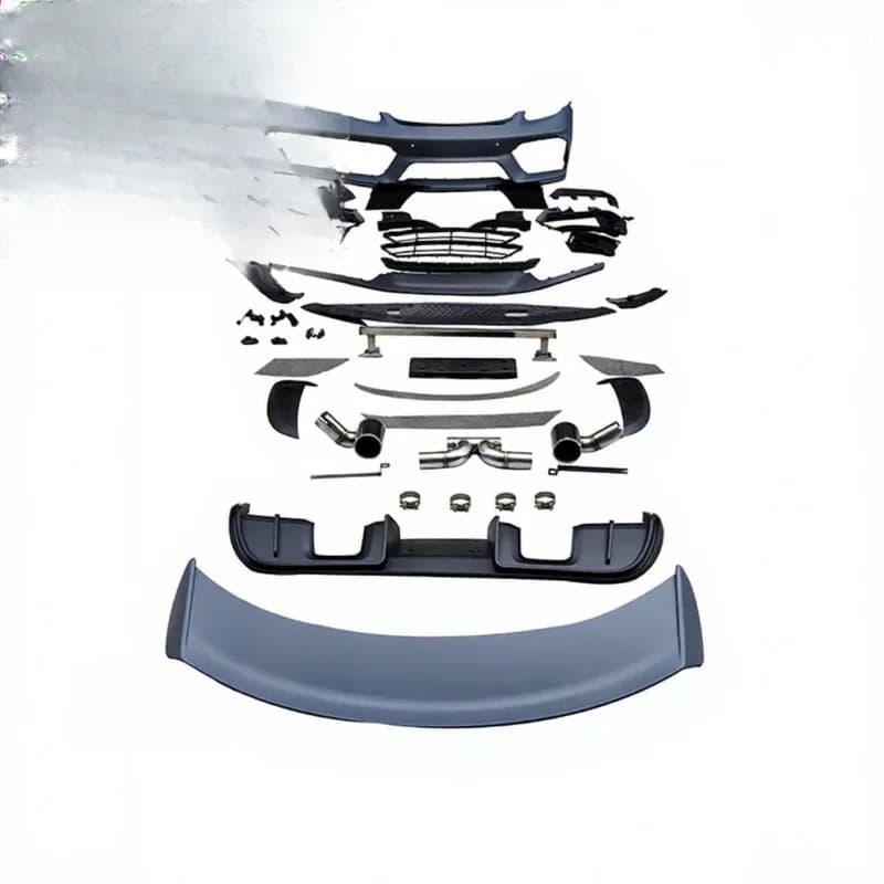 High Quality GT4 Style Modified Body Kit Front Rear Bumper Headlight Taillight Assembly Hood Fender Tail Wing Surround Parts for