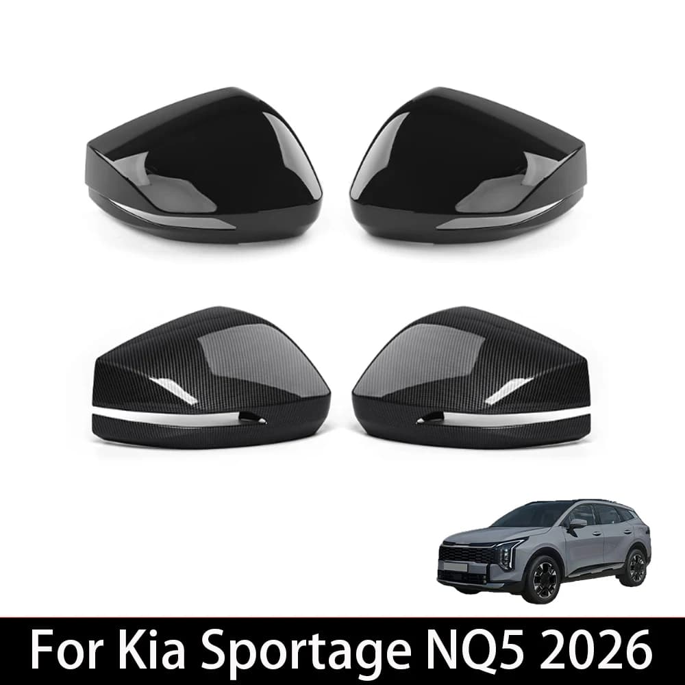 New For Kia Sportage NQ5 2026 Black Car Rearview Mirror Side Mirror Cover Trim Car Chrome Decoration Exterior Accessories