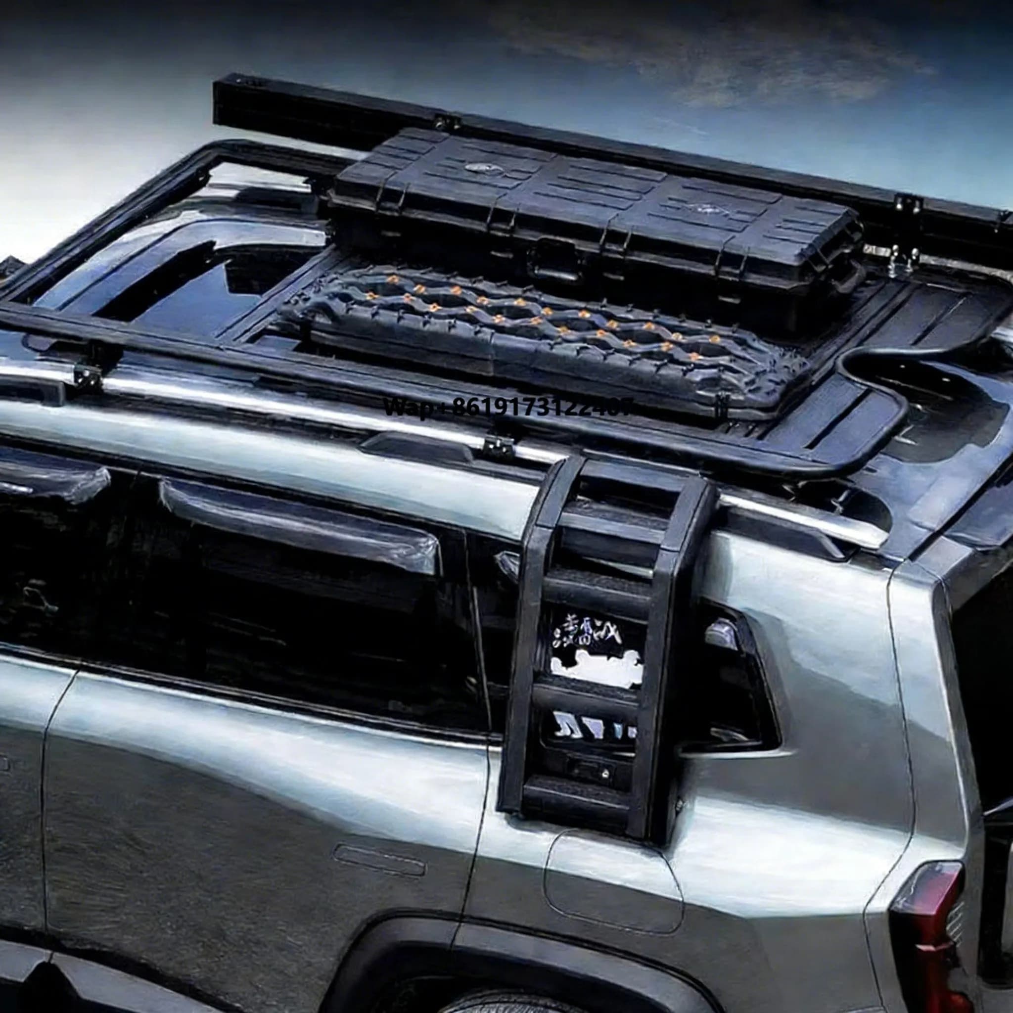Off-Road Aluminium Alloy Roof Rack Weatherproof Side Box Sturdy Climbing Ladder for Changan Deepal G318 Accessories
