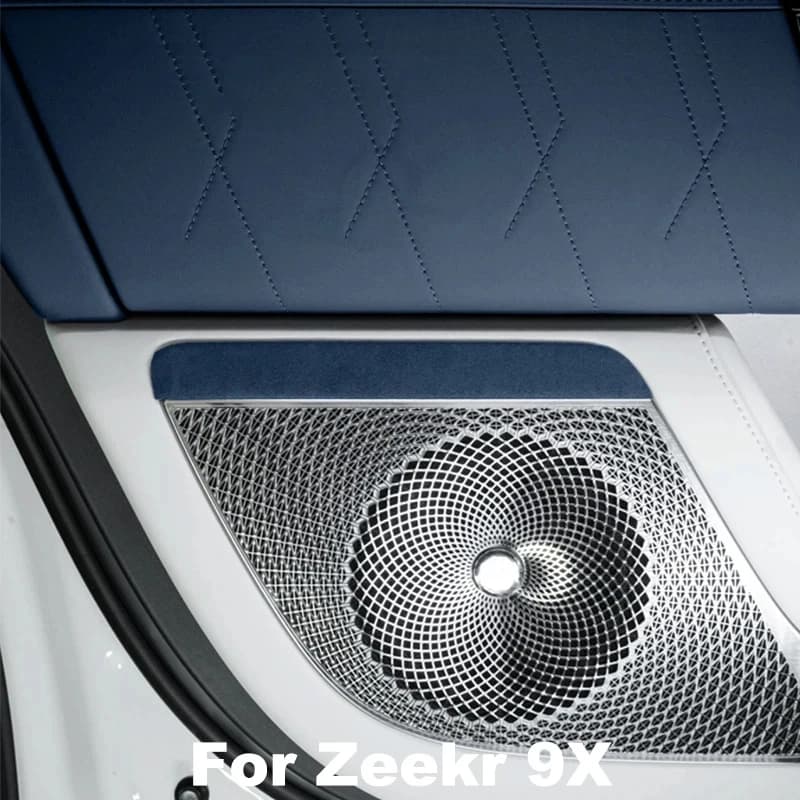 For Zeekr 9X 2025 2026 Car Door Peach Wood Decoration Suede Protective Stickers Interior Accessories