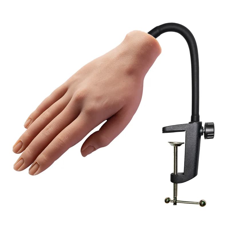 Realistic Bendable Silicone Hand Model-Nail Training Tool for Gel Polish Art Beginners