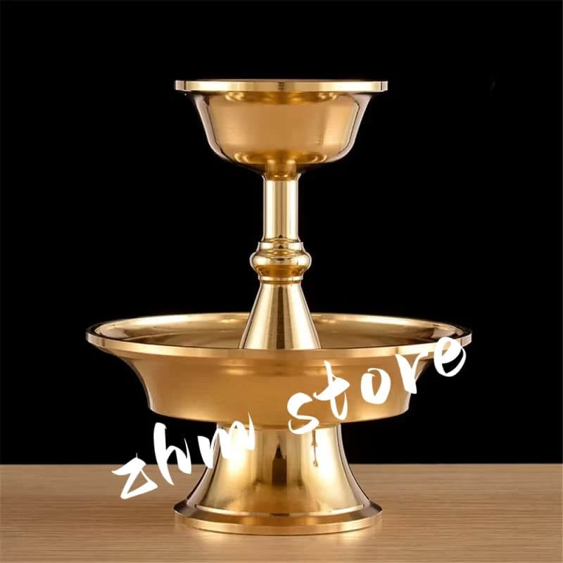 Buddhist Manza Protection Dharma CupTantric Alloy Handicraft, Tibetan Tribute, Gilt Buddhism Plate, Home Gift, Indoor Decorative