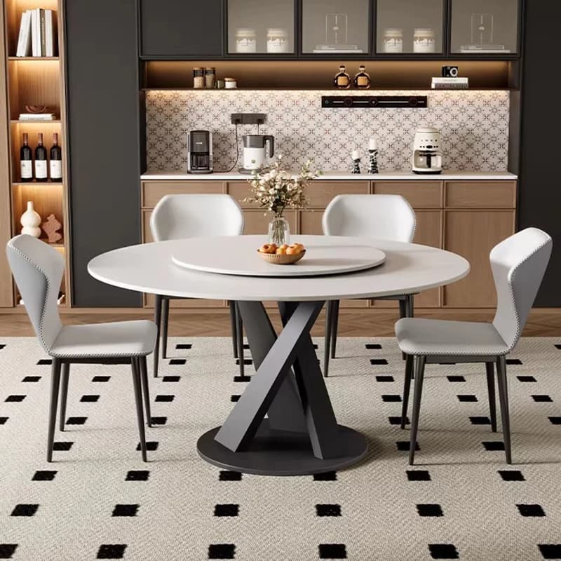 For Round Reception Dining Table Space Saving Designer Wood Kitchen Dining Table Lounge Modern Mesas De Comedor Office Furniture