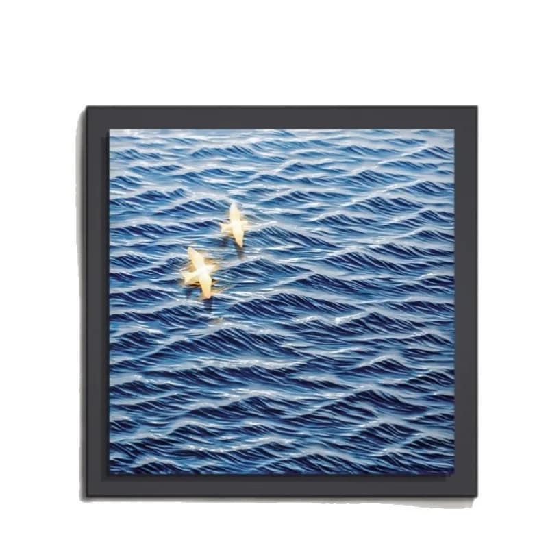 Sparkling decorative painting high-end sense niche sea living room sofa hanging painting dining room simple and modern