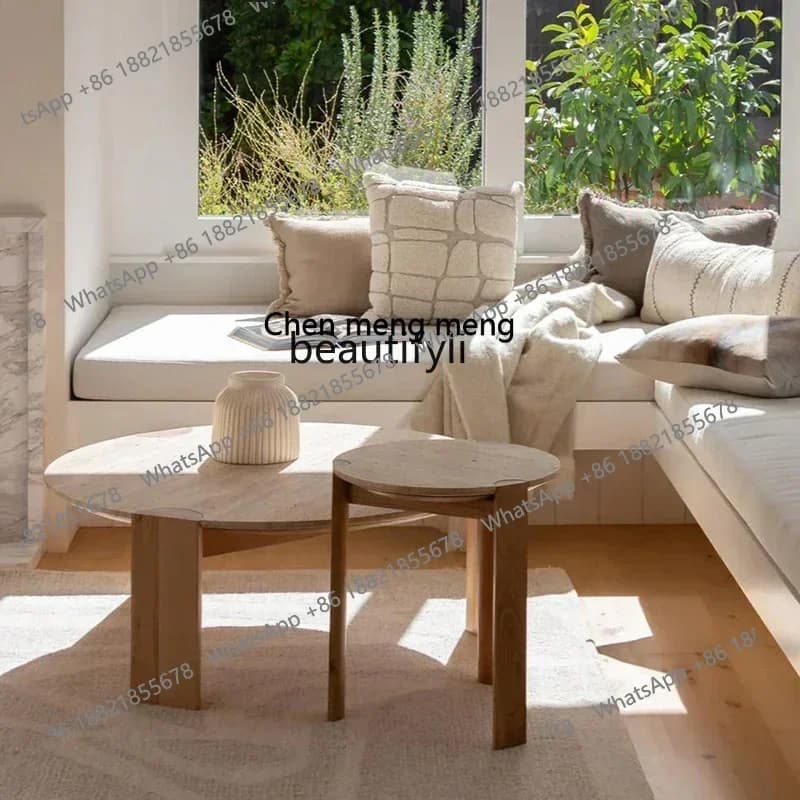 ss8350 Low table coffee table, travertine living room, marble
