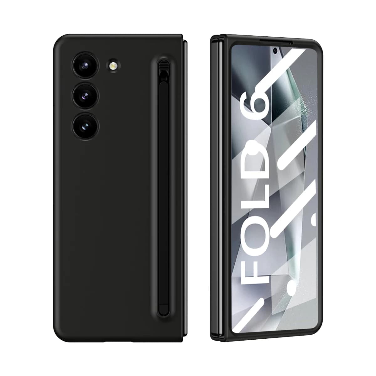 Integrated Pen Slot Stylus Tempered Glass Lens Screen Protection Shockproof Anti-Fingerprint Case for Samsung Z Fold 7 6 5 4 3