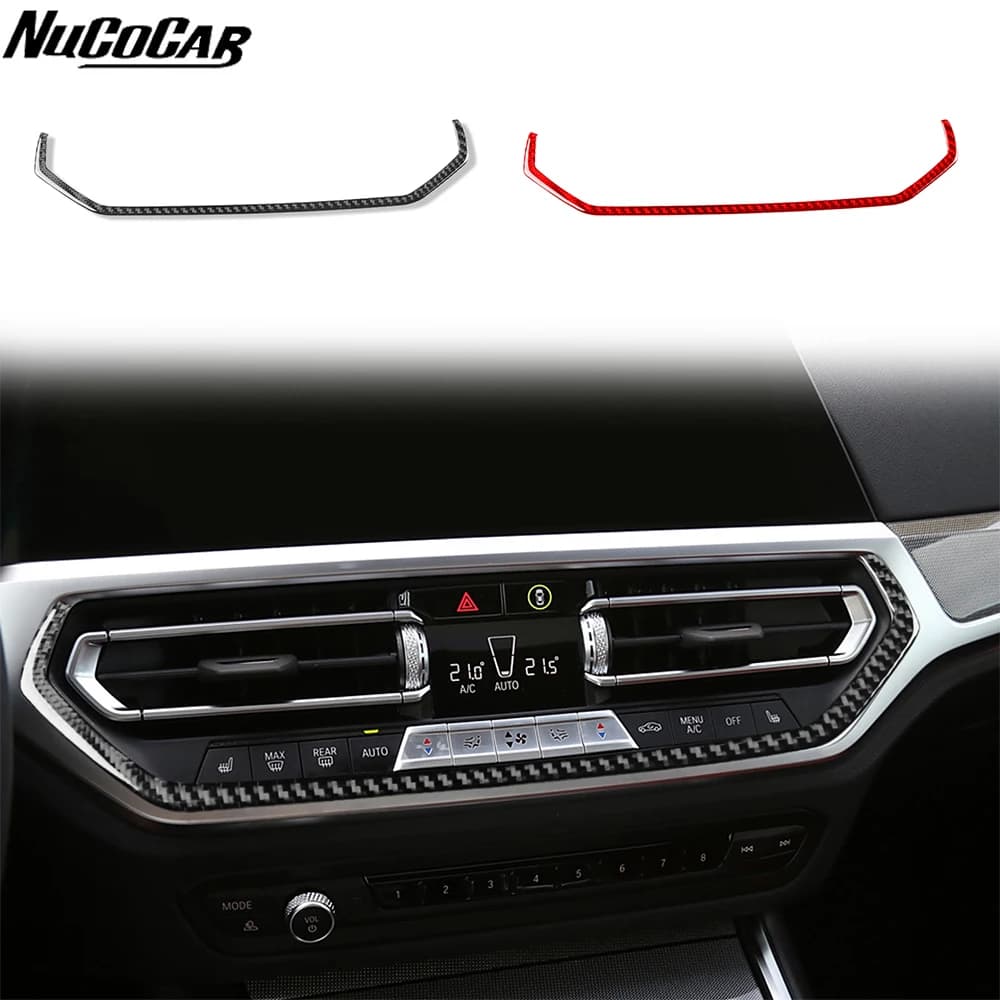 For BMW 4 Series G26 2021-2025 Carbon Fiber Central air conditioning control panel Car Accessories Interior Decorative Stickers
