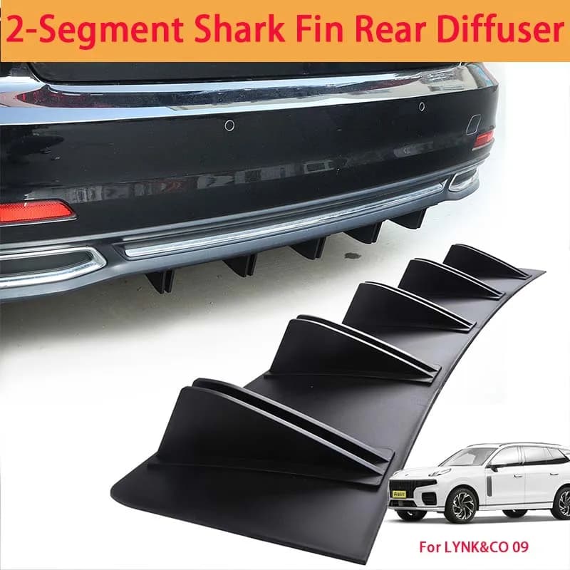 For LYNK&CO 09 Shark Fin Rear Diffuser Split Chassis Spoiler Auto Aerodynamic Parts Aerodynamic Modification