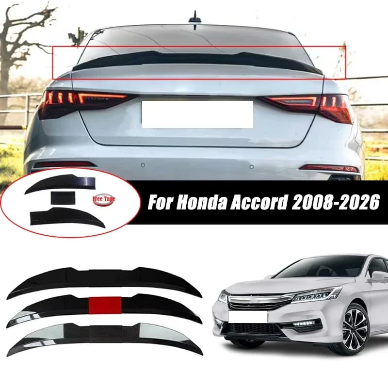 3pcs Sedan Rear Trunk Spoiler For Honda Accord 2008-2026 Adjustable DIY Modified Trunk Spoiler Automotive Accessories