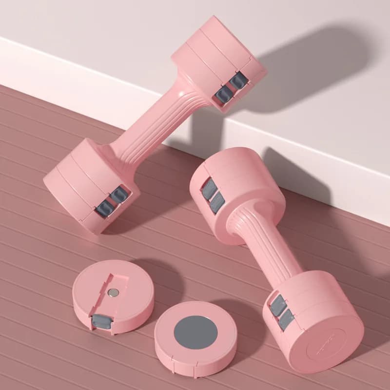 Customizable 5KG Adjustable Dumbbell Free Weights for Women's Body Building & Strength Training Sweet Sport Exercise