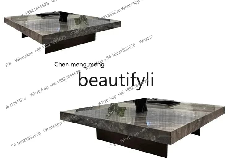 A182 Natural marble coffee table modern simple large apartment living room minimalist household luxury stone coffee table