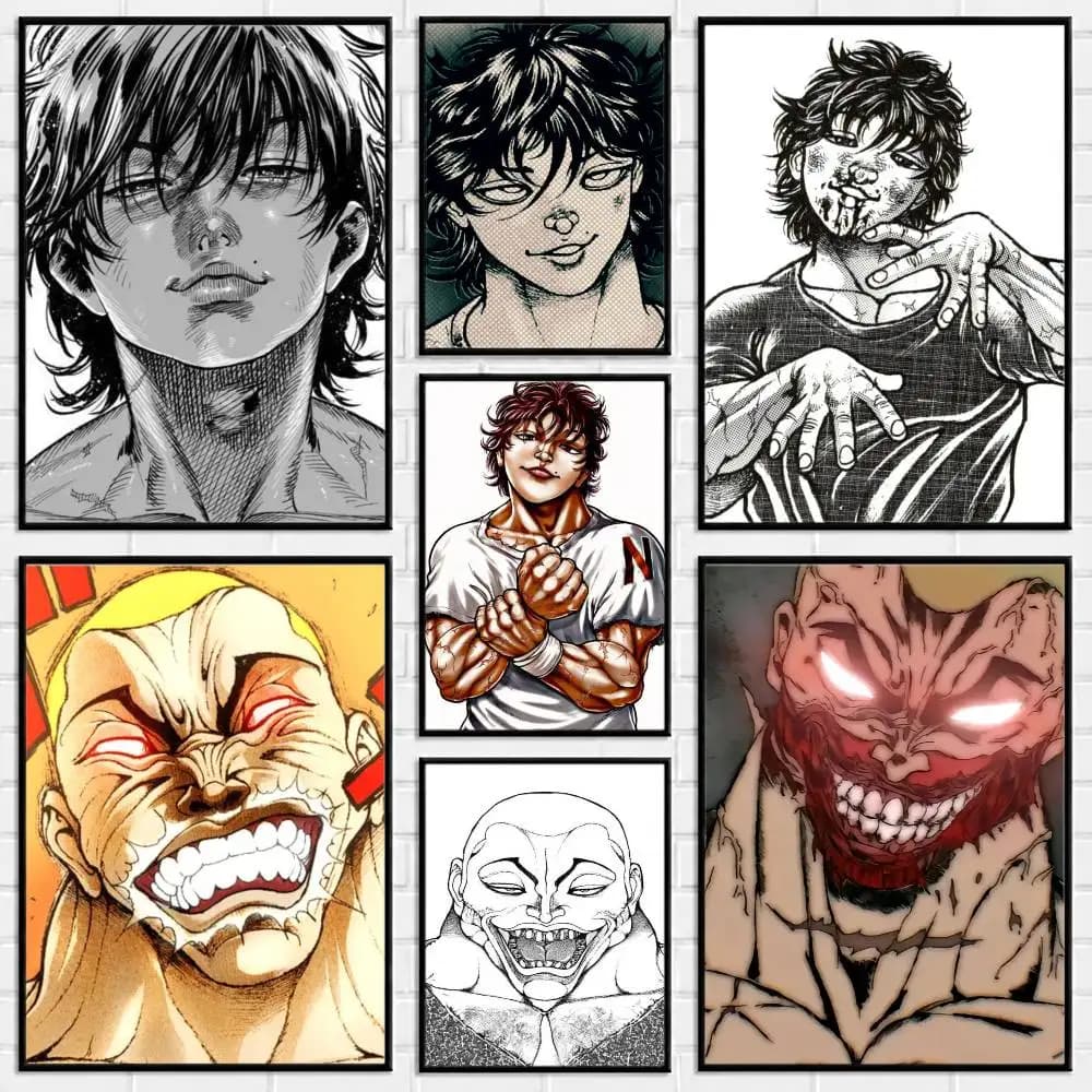 Baki Hanma Manga Poster Versatile HD Waterproof Wall Art Self-Adhesive Decor for Any Space Ideal Gift