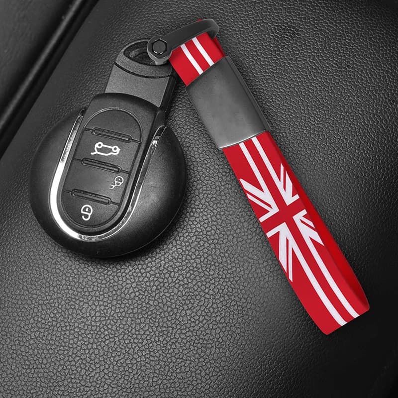Car Keychain Stretchy Key Holder Original Elastic Anti-Drop Design Lanyard Strap For Mini Cooper R56 R57 R55 F54 F55 F56 F57 F60