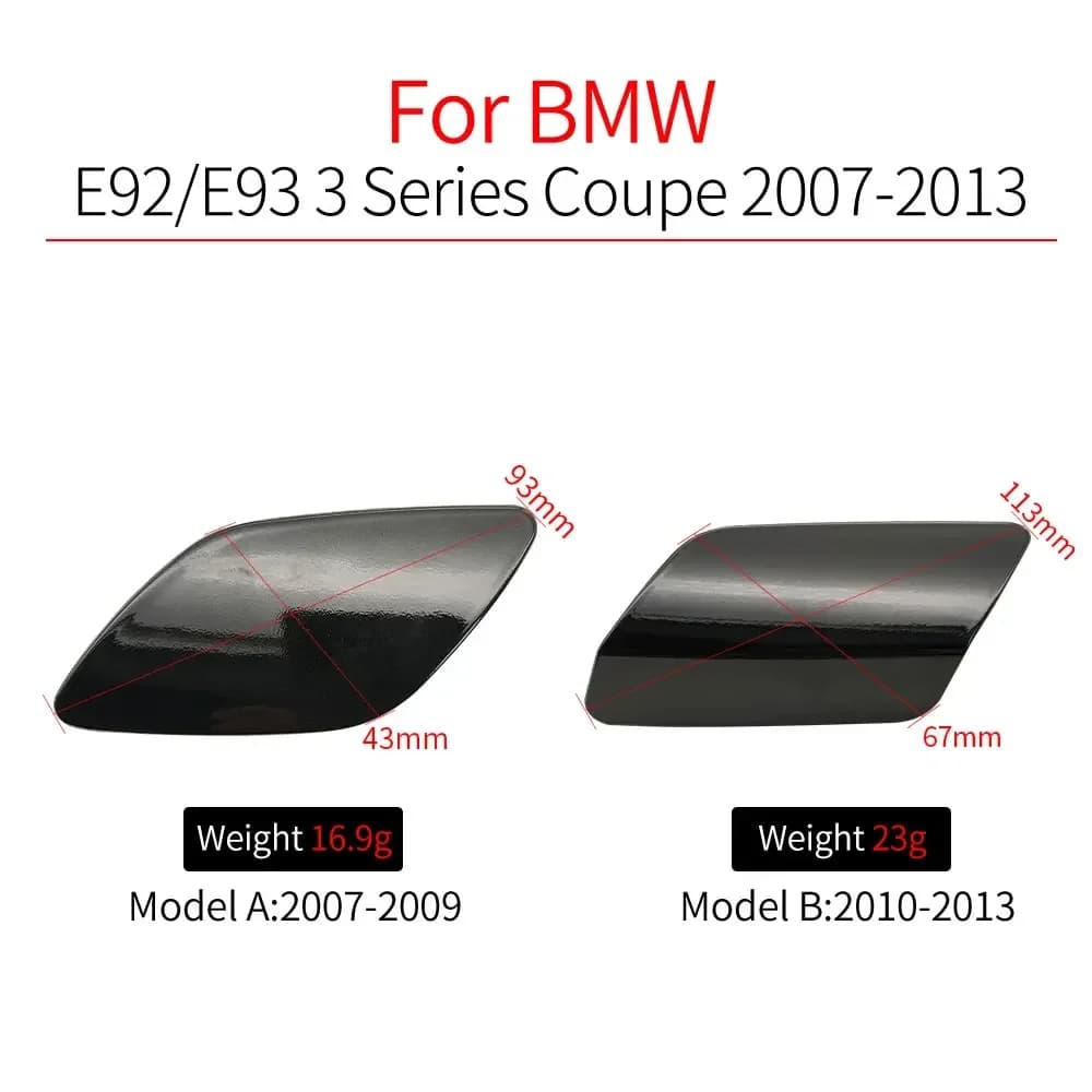 For BMW E92 E93 3 Series Coupe 2007 -2013 318320328 Headlight Washer Cover Cap Front Bumper Spray Nozzle Replacement Accessory